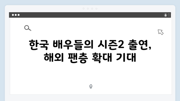 넷플릭스 오징어게임 시즌2, 한국 배우들의 글로벌 스타 도약 발판될까