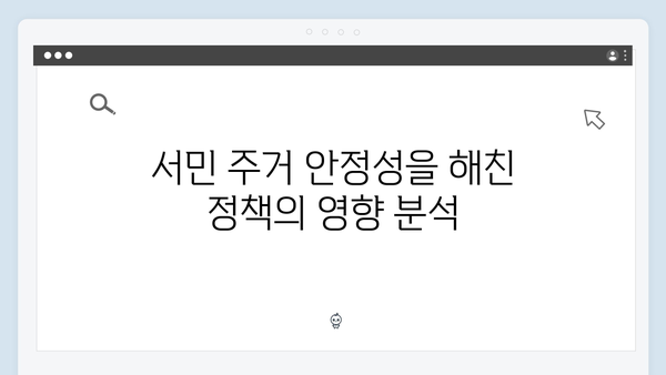 정부의 부동산 정책 실패로 서민들만 피해 본 이유는 무엇일까?