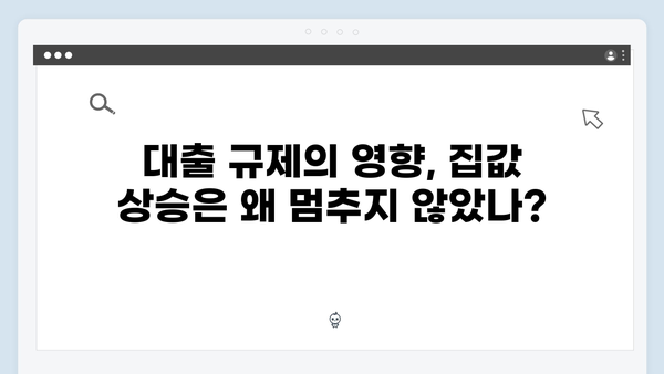 대출 규제로 인해 집값이 주춤하다? 한 달 만에 이렇게나 오른 이유는?