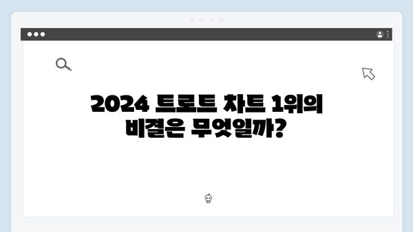 2024 트로트 차트 1위곡만 모아듣기 특집