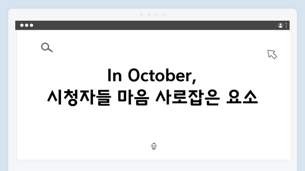 임영웅 첫 연기 도전작 In October 시청자 평점 4.0 화제의 이유