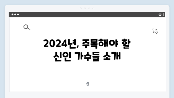 트로트 차세대 스타 특집 - 2024년 주목받는 신인