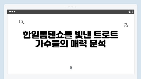 한일톱텐쇼 화제의 트로트 가수 신곡 총정리