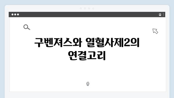 구벤져스의 귀환, 열혈사제2 1화 완벽 가이드