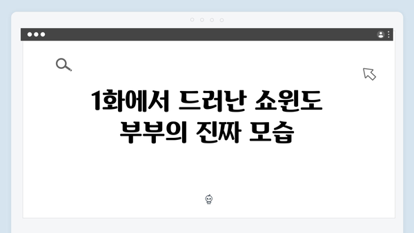 쇼윈도 부부의 진실게임, 지금 거신 전화는 1화 총정리