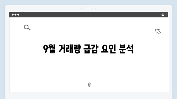 부동산 한파 속 9월 거래량 급감! 올해 최저치 기록한 이유는?