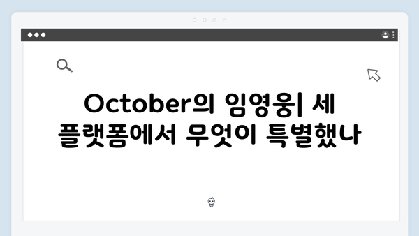 임영웅 In October, OTT 플랫폼 3사 동시 흥행 기록