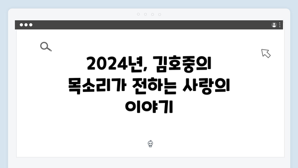 김호중의 감동적인 트로트 메들리 2024