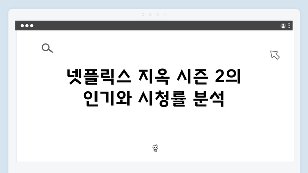 넷플릭스 지옥 시즌 2: 국내 방송가에 미치는 영향