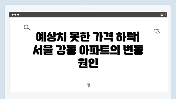 서울 강동, 11억 아파트가 7억에? 로또급 가격 변동 분석