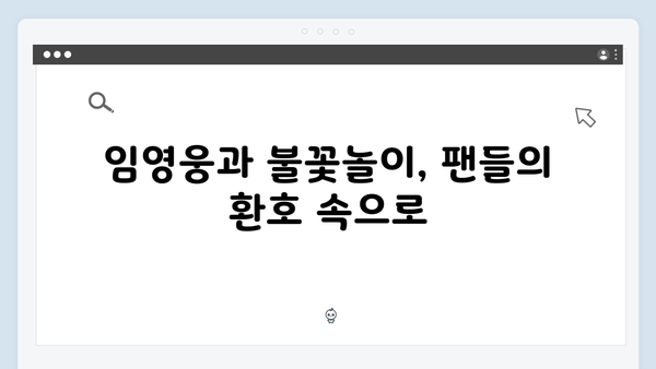 임영웅 콘서트 피날레의 불꽃놀이 쇼