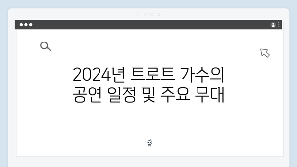 최신 트로트 가수 활동상 - 2024년 트로트 스타 8인