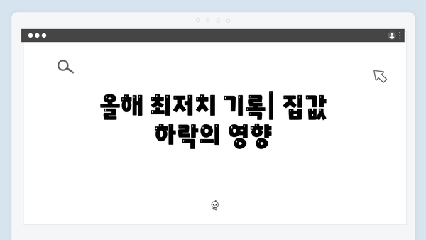 부동산 한파 속 거래량 급감! 올해 최저치 기록한 원인은?