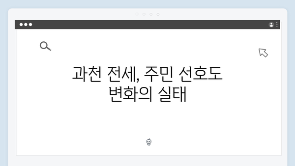 과천 전세 씨 말라가는 이유와 내년도 전망은?