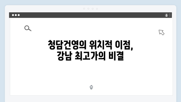 청담건영 리모델링 분양가 1.2억, 강남 최고가의 이유