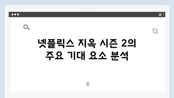 넷플릭스 지옥 시즌 2: 글로벌 시청자들의 기대 반응 분석