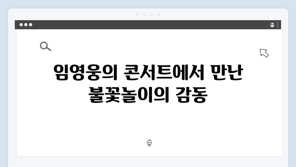 임영웅 콘서트 피날레의 불꽃놀이 쇼