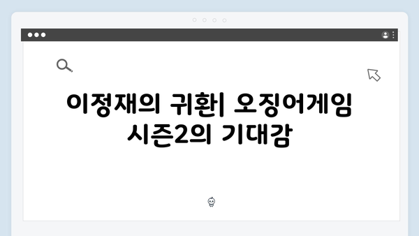 이정재vs이병헌: 오징어게임 시즌2에서 펼쳐질 명품 연기 대결