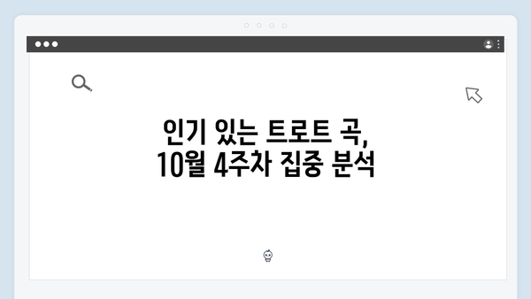 2024년 트로트 차트 순위 - 10월 4주차 기준