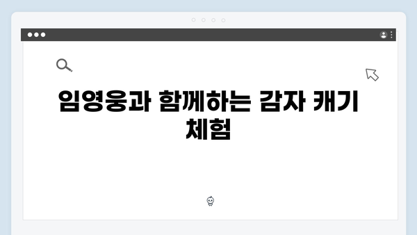 임영웅의 감자캐기부터 장작패기까지: 5가지 농촌체험