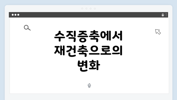 수직증축에서 재건축으로의 변화