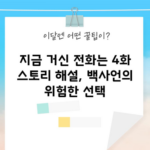 지금 거신 전화는 4화 스토리 해설, 백사언의 위험한 선택