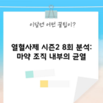 열혈사제 시즌2 8회 분석: 마약 조직 내부의 균열