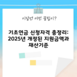 기초연금 신청자격 총정리: 2025년 개정된 지원금액과 재산기준