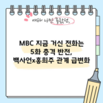 MBC 지금 거신 전화는 5화 충격 반전, 백사언x홍희주 관계 급변화