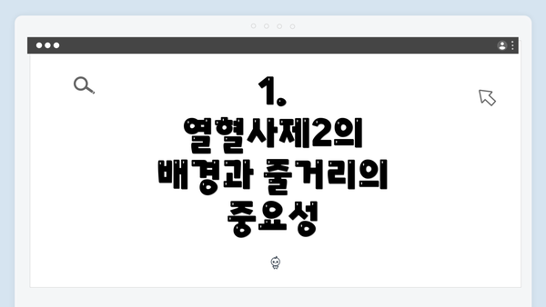 1. 열혈사제2의 배경과 줄거리의 중요성