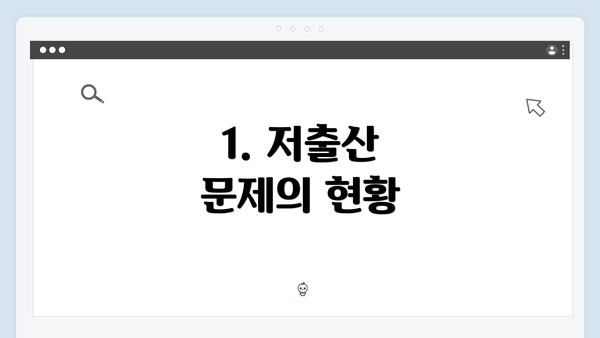 1. 저출산 문제의 현황