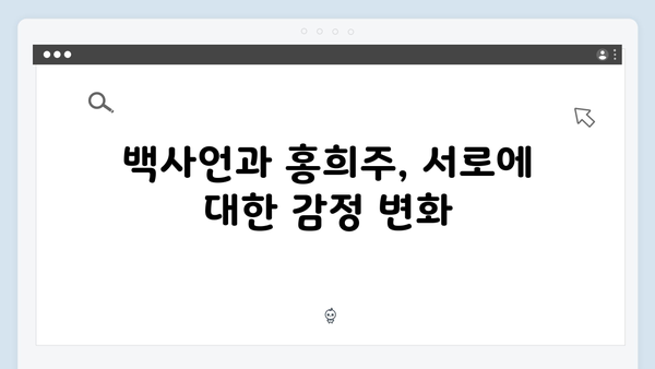 지금 거신 전화는 5회 스토리 총정리, 백사언x홍희주 관계 변화