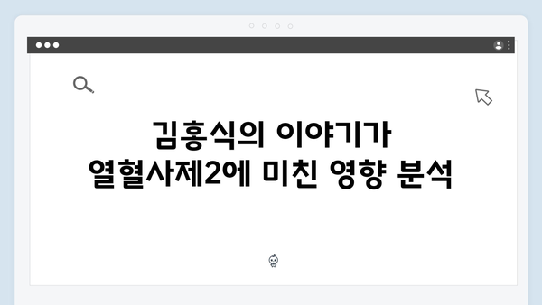 열혈사제2 7회 스포일러: 김홍식의 정체와 충격적 과거