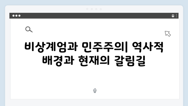 비상계엄 선포 이후 대한민국 민주주의의 미래는?