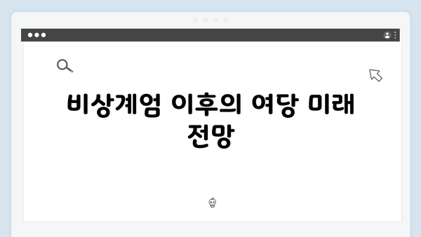 윤석열 대통령 비상계엄 선포: 여당 내부의 균열과 갈등