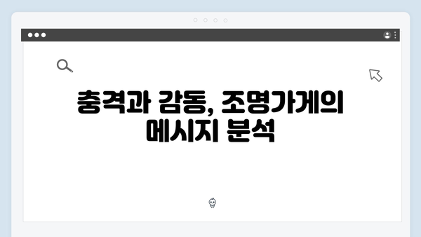 [리뷰] 조명가게 4화: 충격적 반전으로 시청자 사로잡은 강풀 유니버스