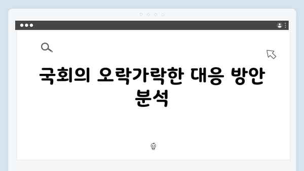 비상계엄 선포와 관련된 정치적 논란과 국회 대응