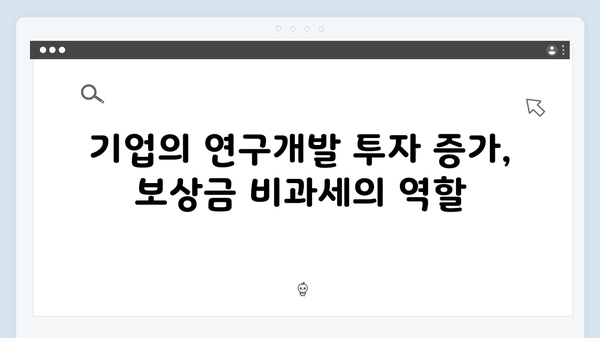 직무발명 보상금 비과세 한도 상향으로 연구개발 인센티브 강화