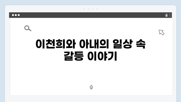 미운 우리 새끼 419화: 이천희의 결혼생활 위기 극복기