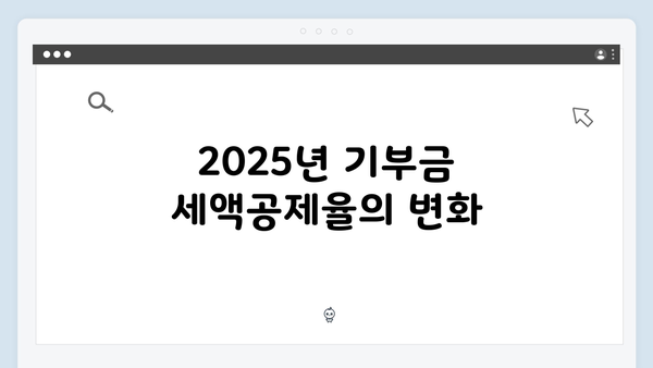 기부금 세액공제율 상향! 2025 연말정산 혜택 받는 법