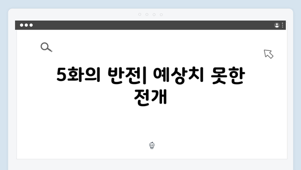 지금 거신 전화는 5화 스릴러 로맨스의 절정