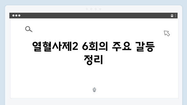 열혈사제2 6회 총정리: 김홍식의 지옥 선포와 성모상 화재