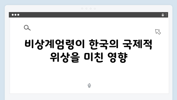 윤석열 정부의 비상계엄령, 국제사회의 반응은?