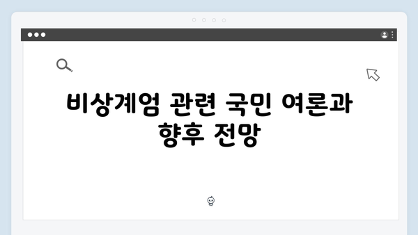 비상계엄 선포와 관련된 정치적 논란과 국회 대응