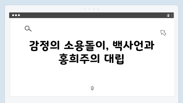 지금 거신 전화는 3화 관전포인트, 백사언의 선택과 홍희주의 위기