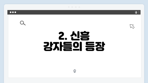 2. 신흥 강자들의 등장