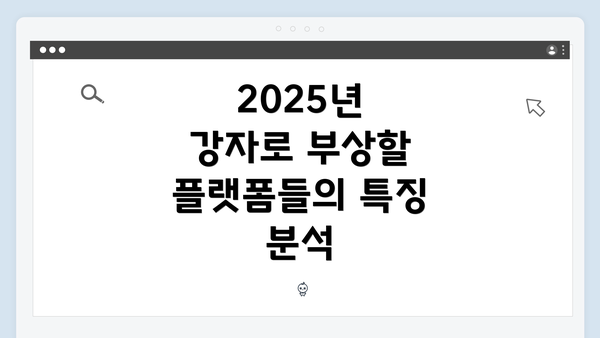 2025년 강자로 부상할 플랫폼들의 특징 분석