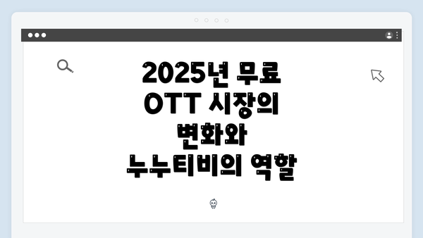 2025년 무료 OTT 시장의 변화와 누누티비의 역할