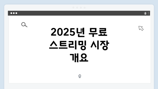 2025년 무료 스트리밍 시장 개요