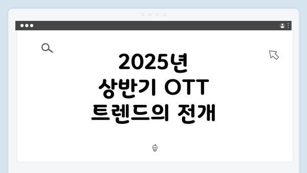 2025년 상반기 OTT 트렌드의 전개